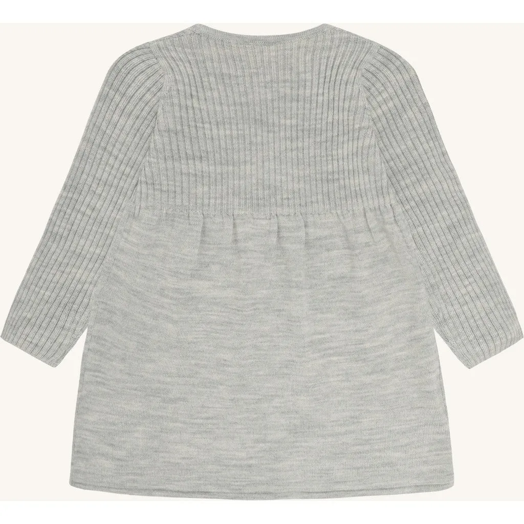 Hust & Claire HCDuri Wool Knit strikkjole uld grå