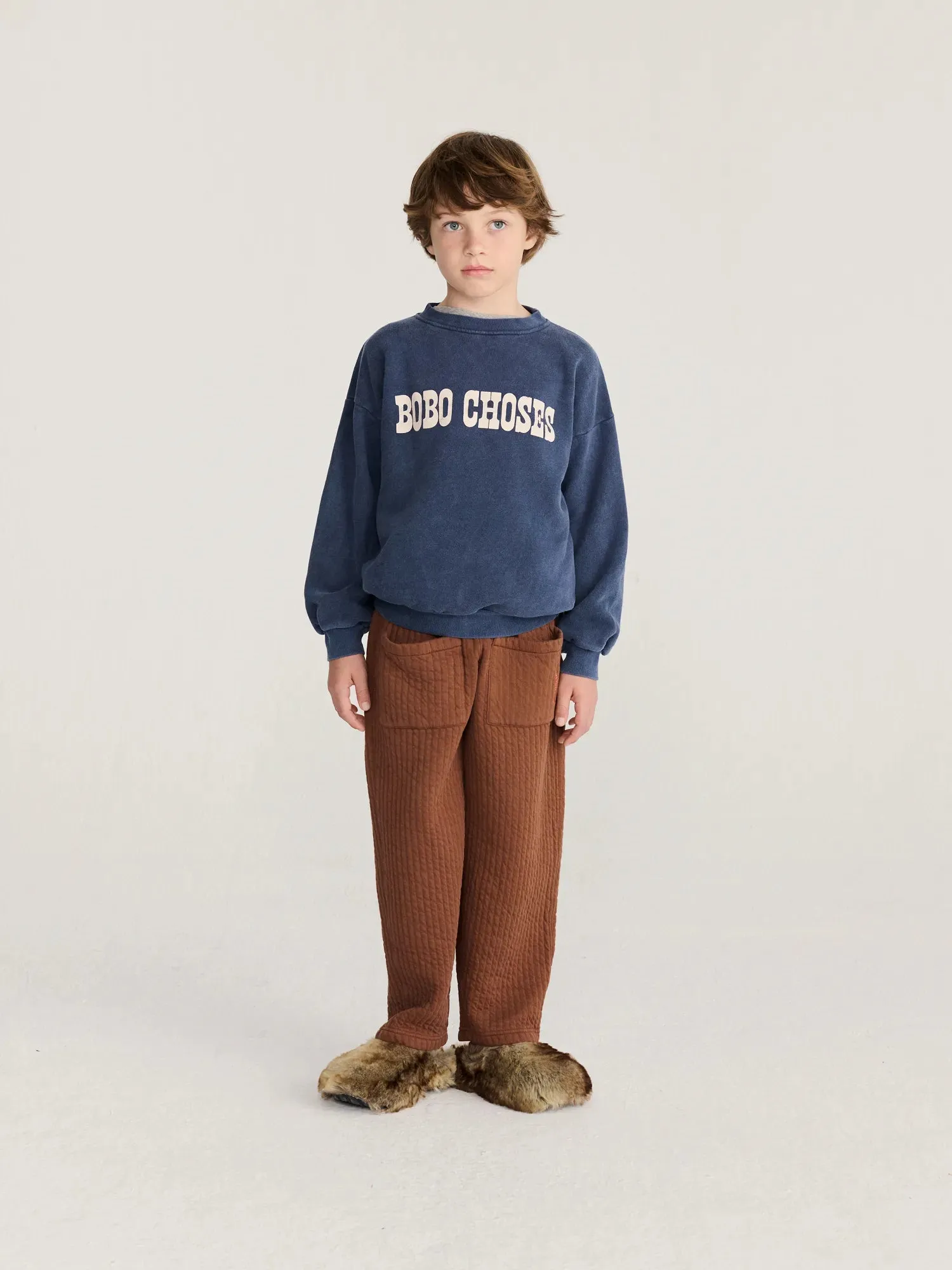 Bobo Choses All About Monsters joggingbukser brune quiltet