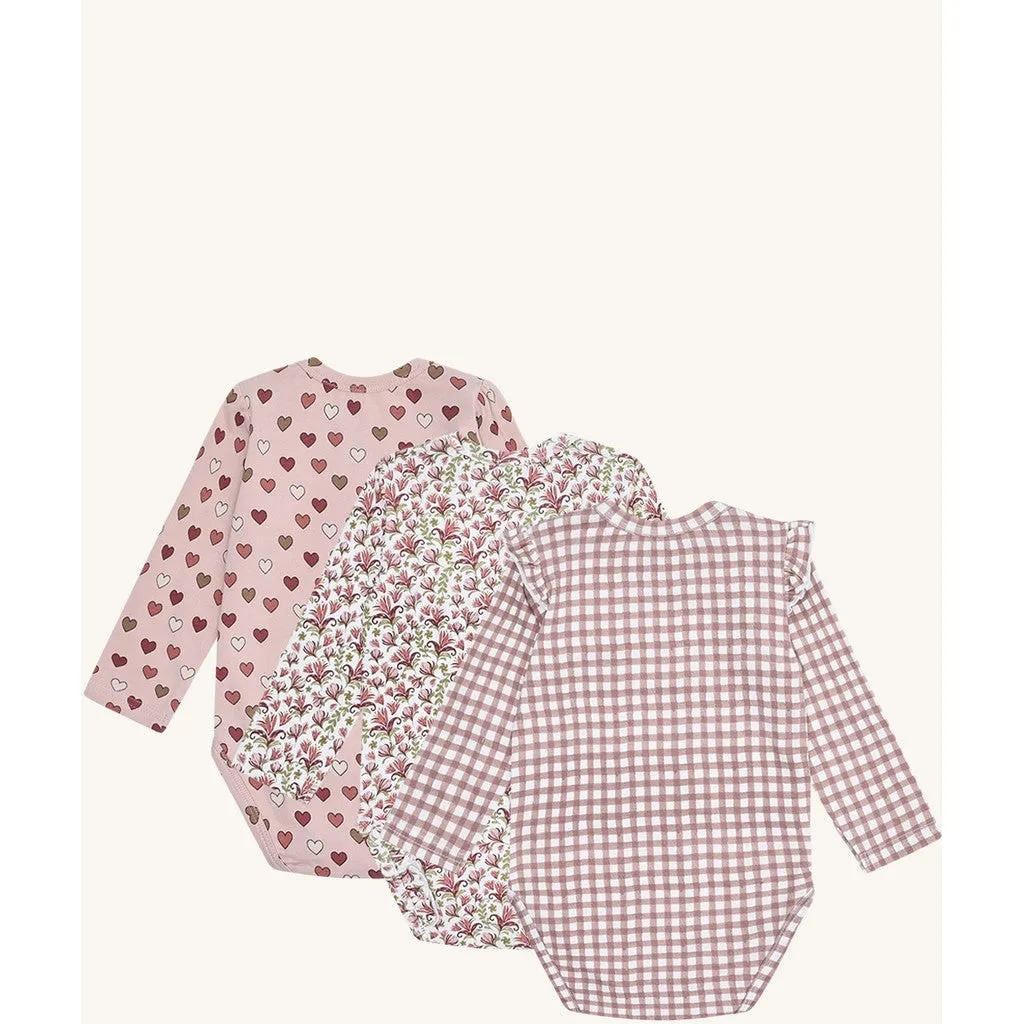 Hust & Claire HCBella Little Check bodystocking Adobe Rose