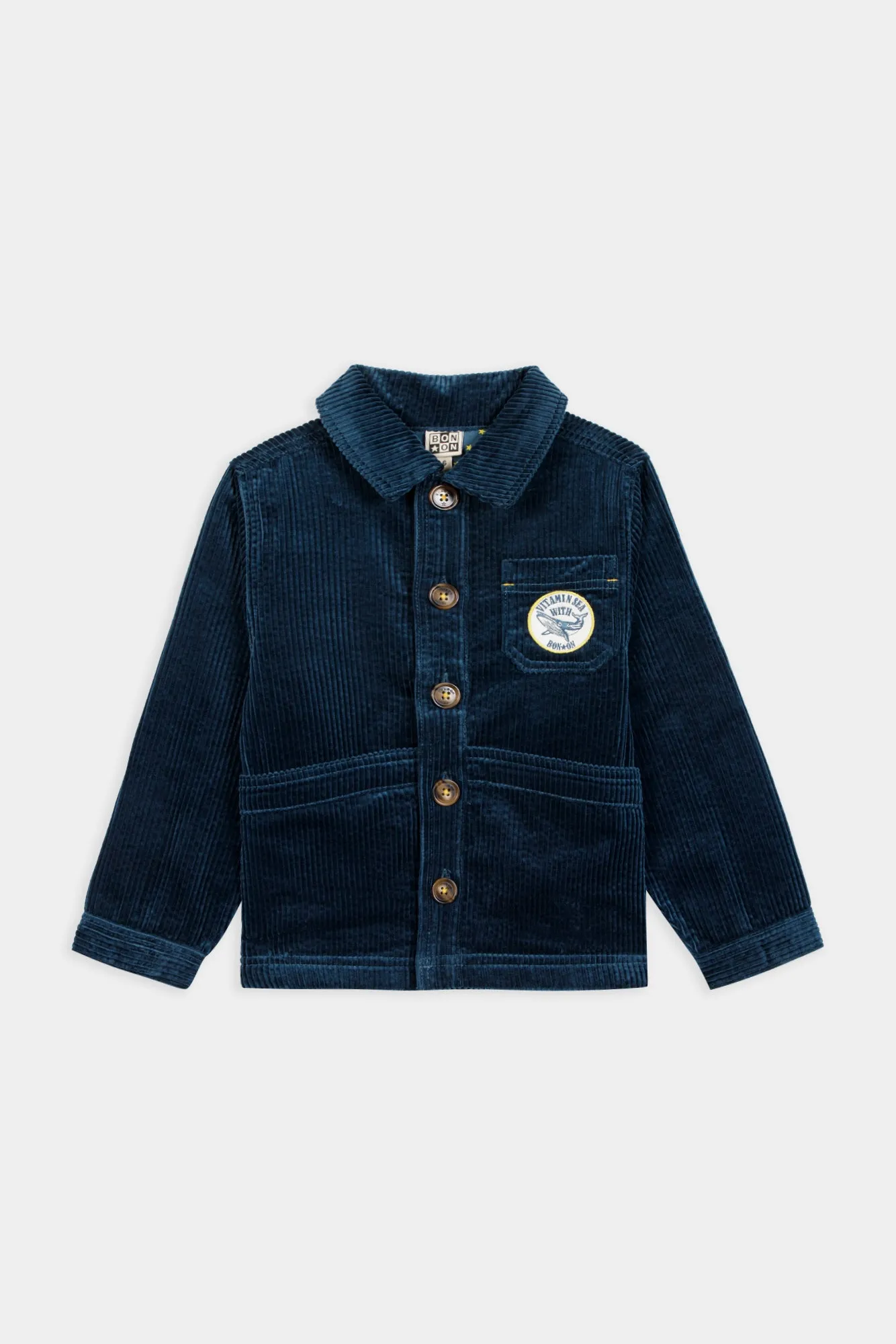 Bonton Pastore skjortejakke king blue velour