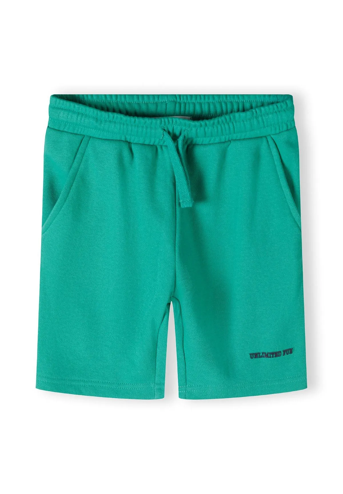 Minoti 42518 sæt T-shirt shorts navy grøn til drenge
