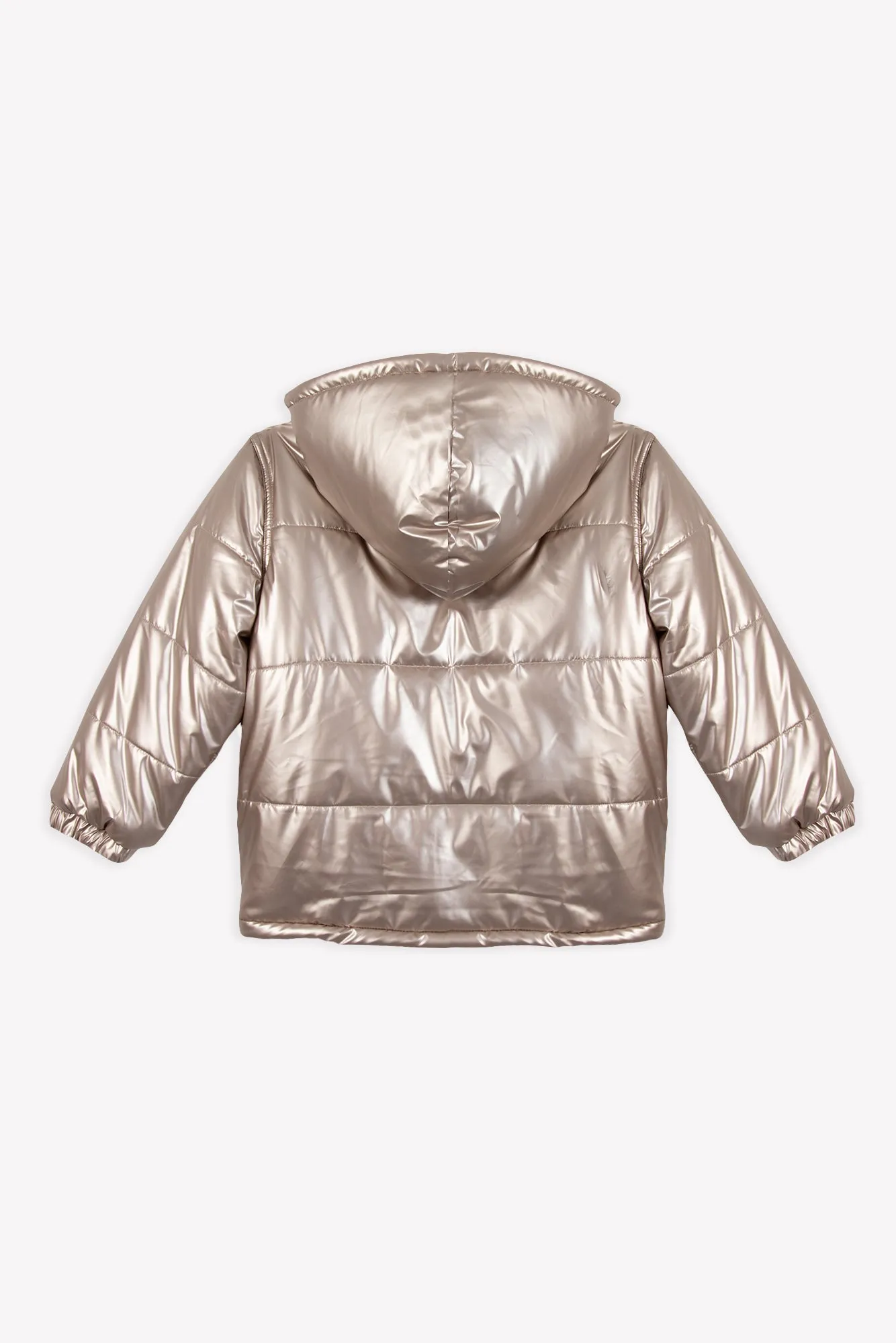 Bonton Moove Champagne dynejakke metallic hætte