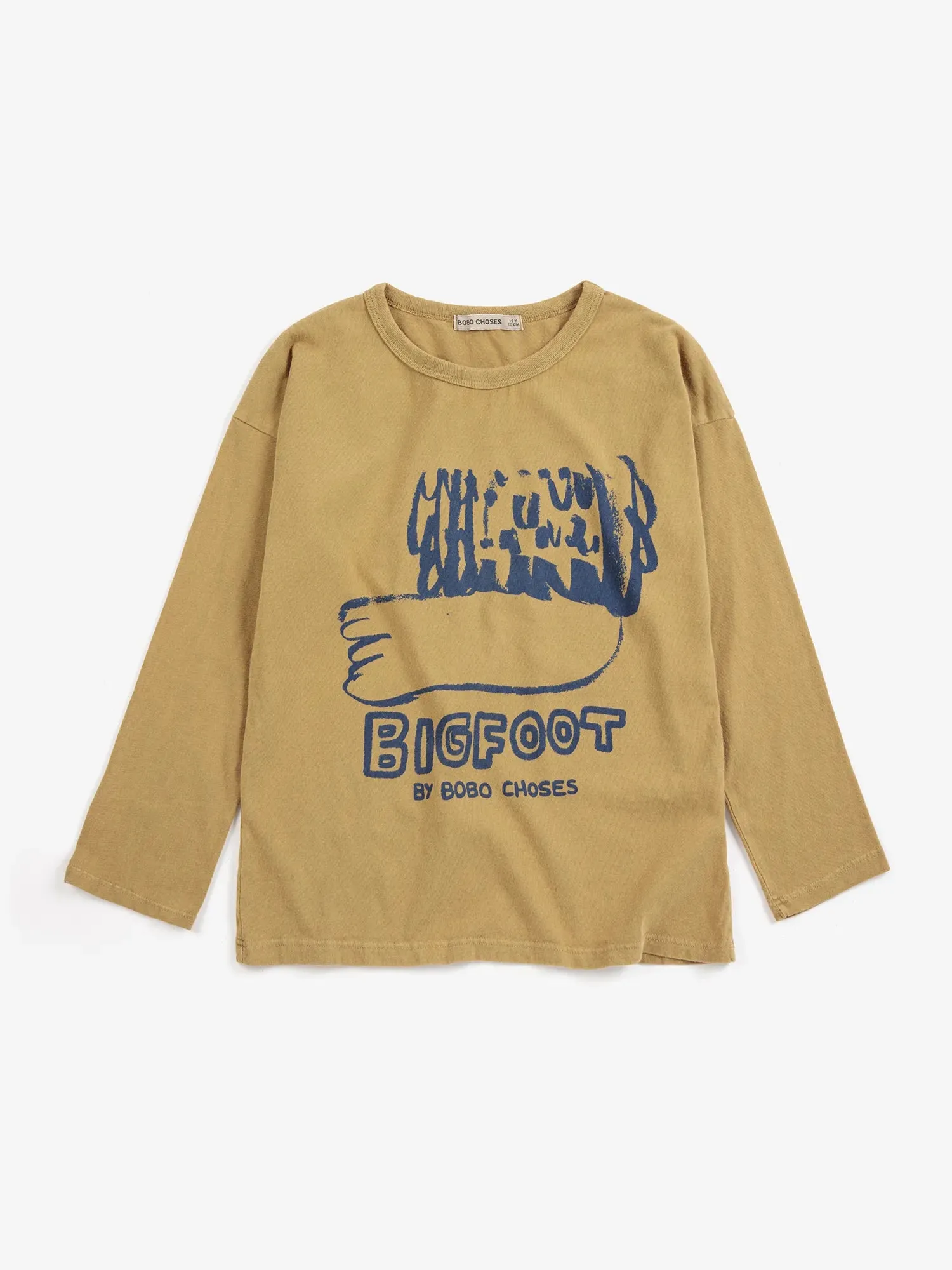 Bobo Choses Bigfoot T-shirt khaki økologisk bomuld