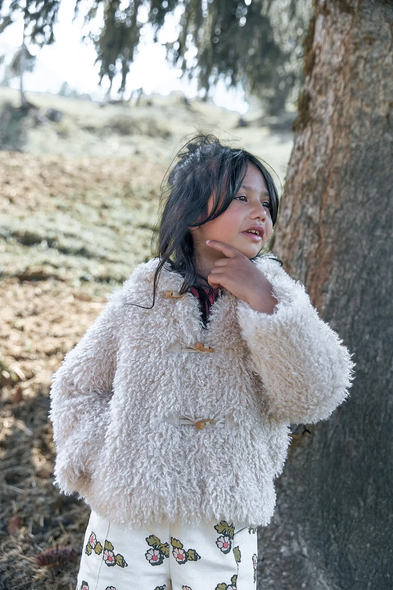 Bonton Mars frakke ecru 6A sherpa