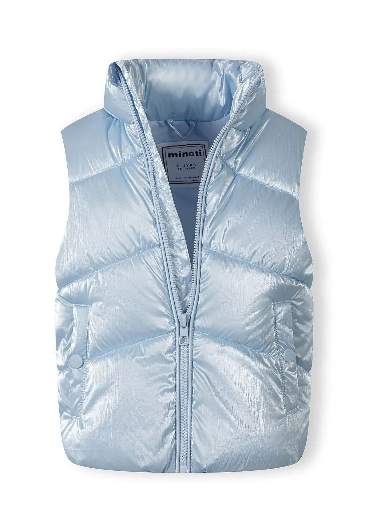 Minoti 44573 vest lyseblå nylon til piger