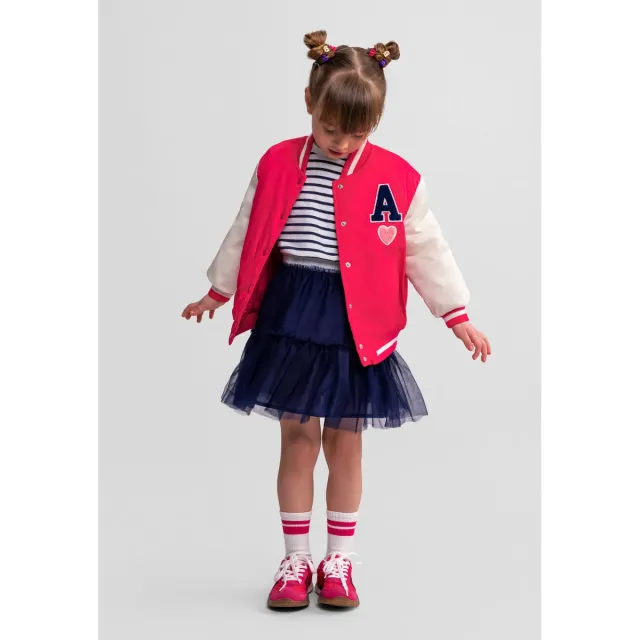 Minoti 44567 collegejakke til piger rosa varsity