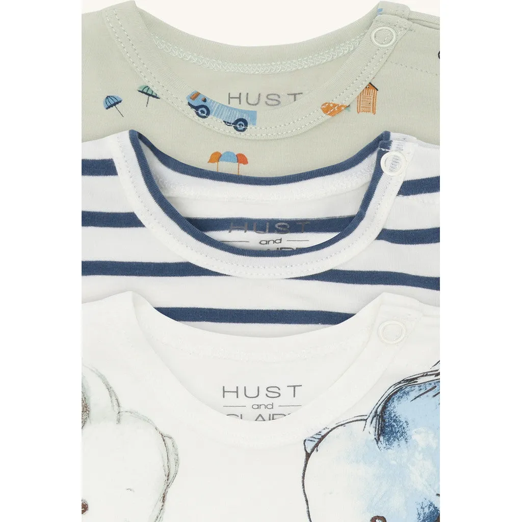 Hust & Claire Albert t-shirt green foam 3-pak bomuld