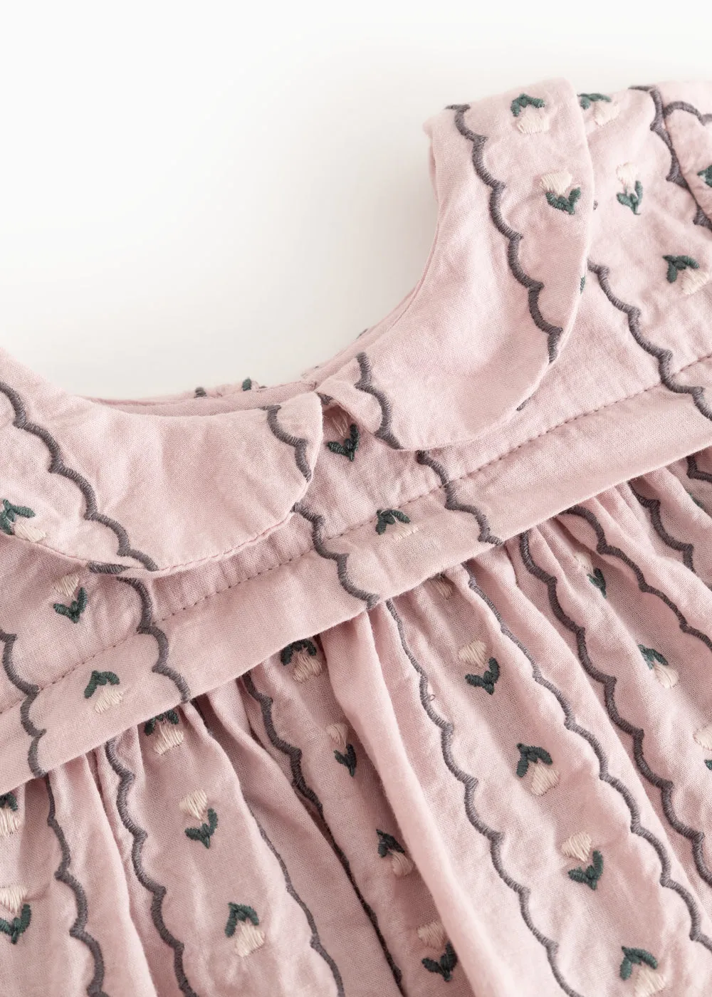 MarMar Tora bluse Dusty Purple Bloom broderi