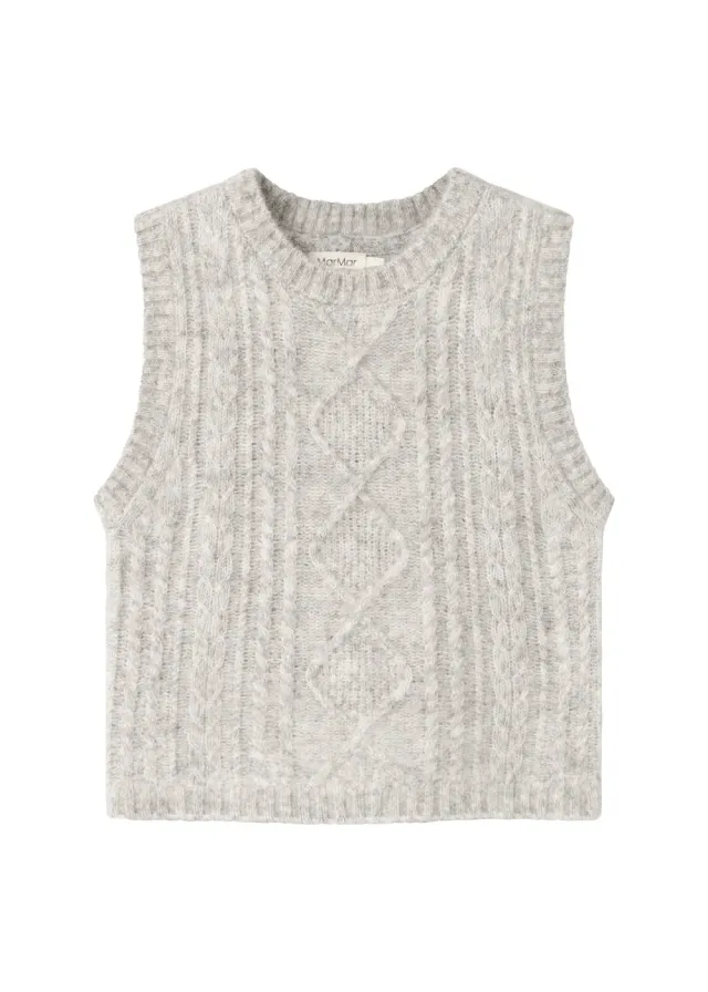 MarMar Tajo strikvest Morning Dew Mel mohair