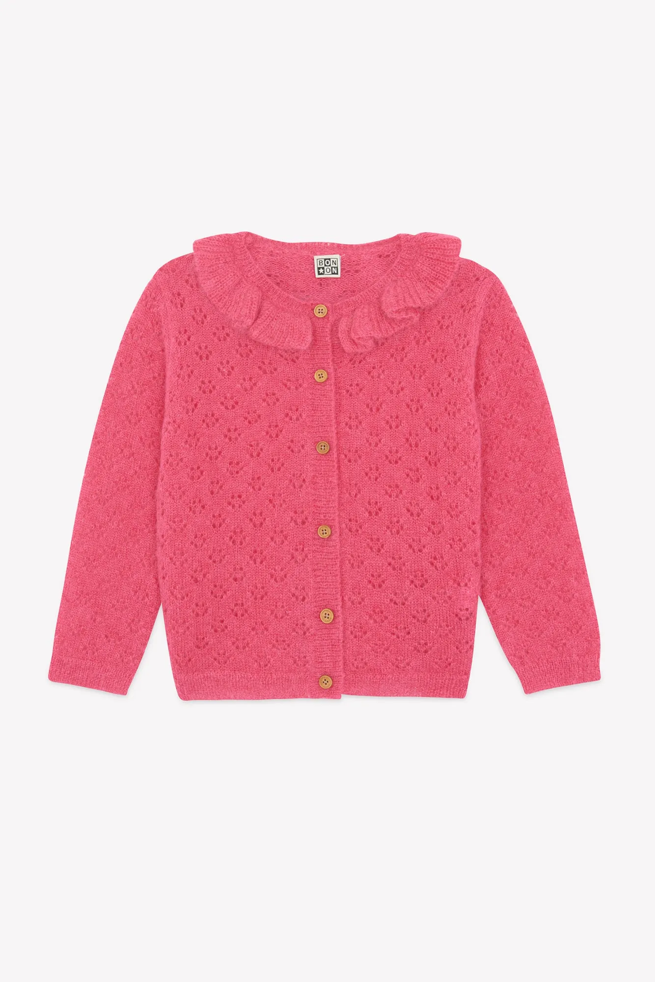 Bonton Corolle Rose cardigan lyserød uld 4A