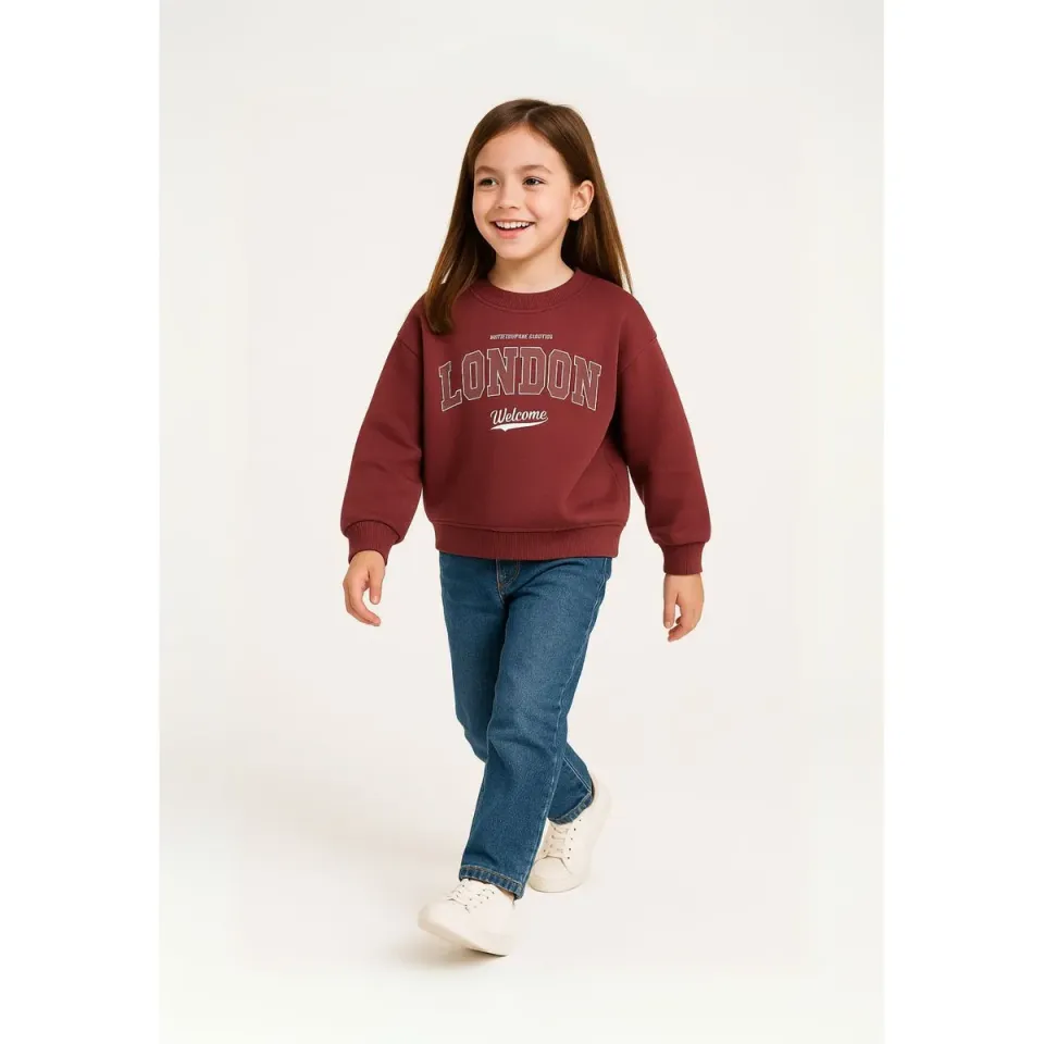 Minoti 39731 sweatshirt mauve London pige bomuld