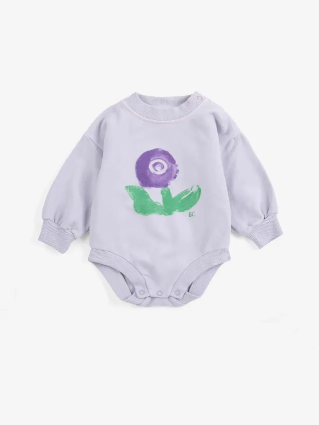 Bobo Choses Stamp Bloom fleece body lavendel 1M økologisk