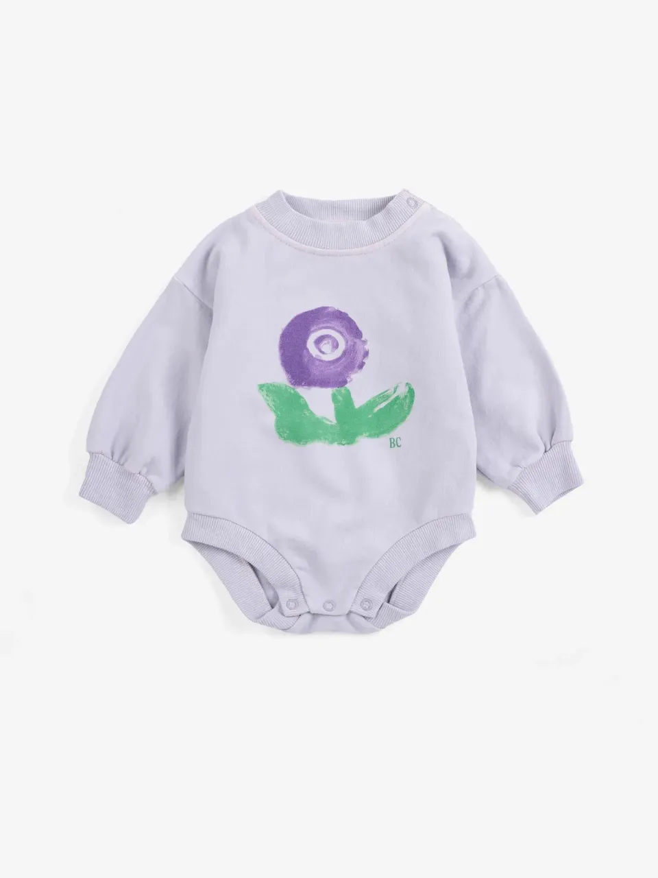 Bobo Choses Stamp Bloom fleece body lavendel 1M økologisk