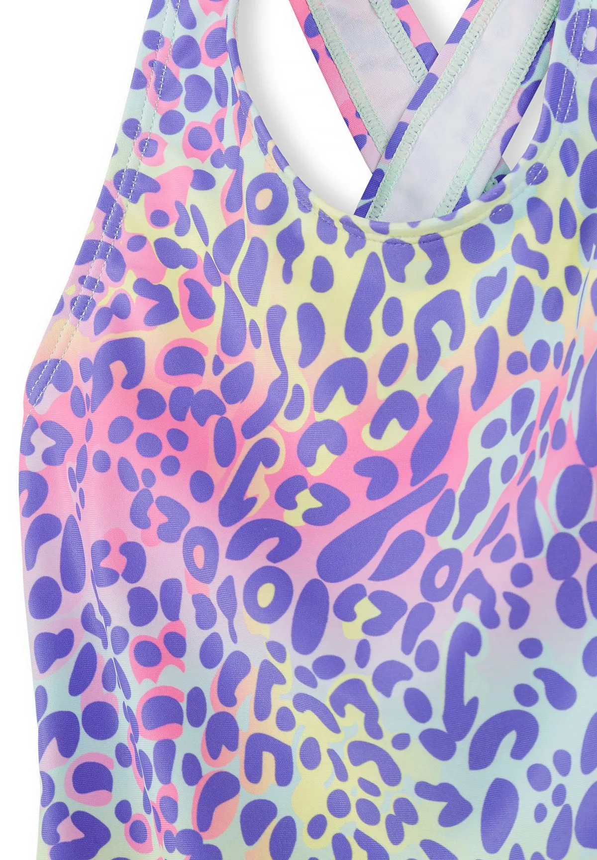 Minoti 44469 badedragt lilla leopard til piger