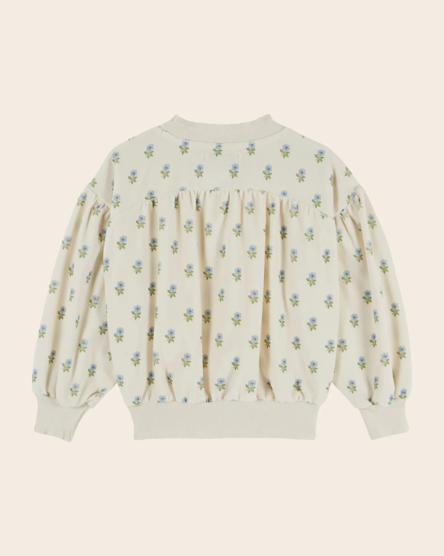 Emile et Ida Velours fleuri sweatshirt ecru blomstret