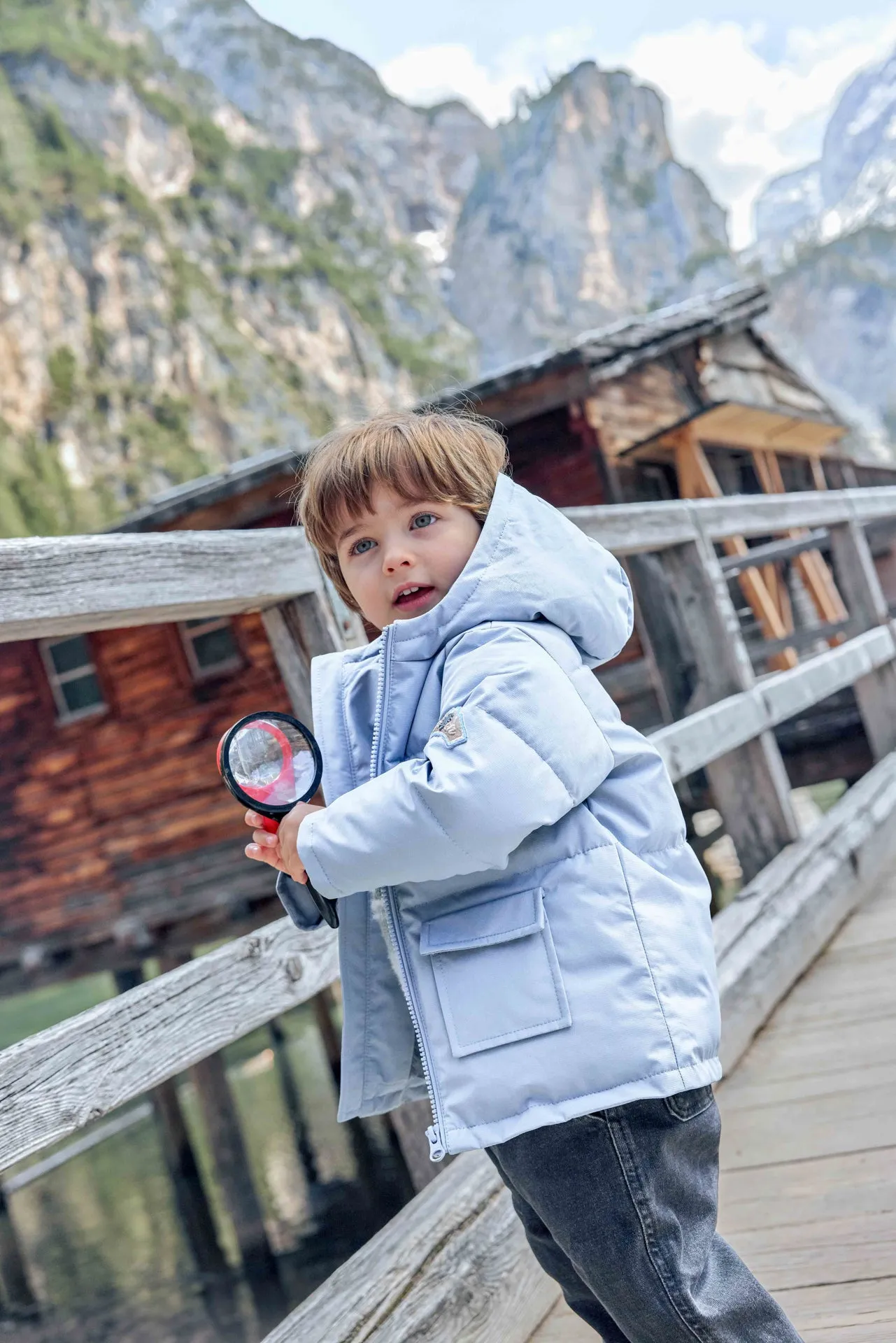 Bonton Mini Mountain dynejakke vandafvisende blå