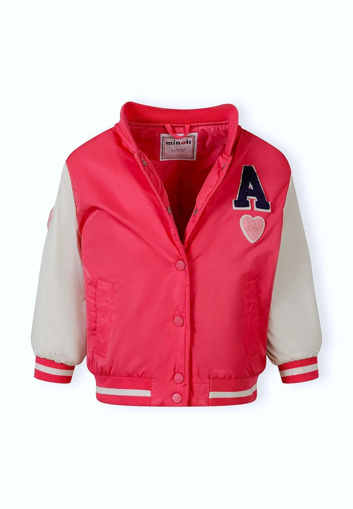 Minoti 44567 collegejakke til piger rosa varsity