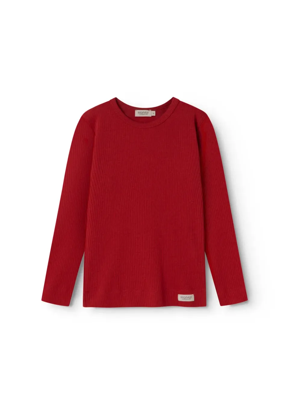 MarMar Plain Tee LS t-shirt Cherry rød modal