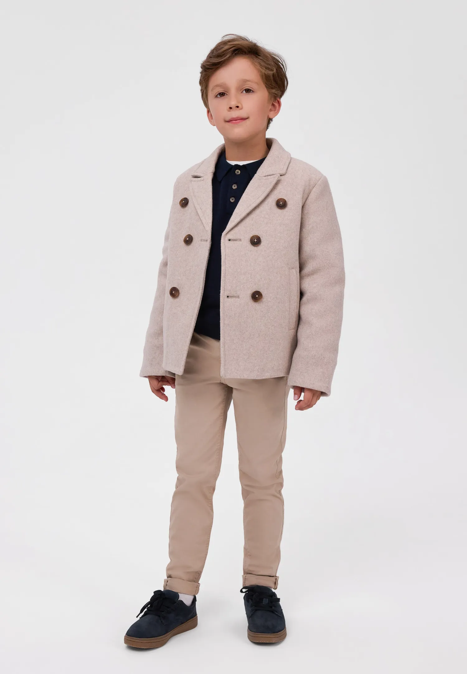 Minoti 43290 frakke sandbeige drenge