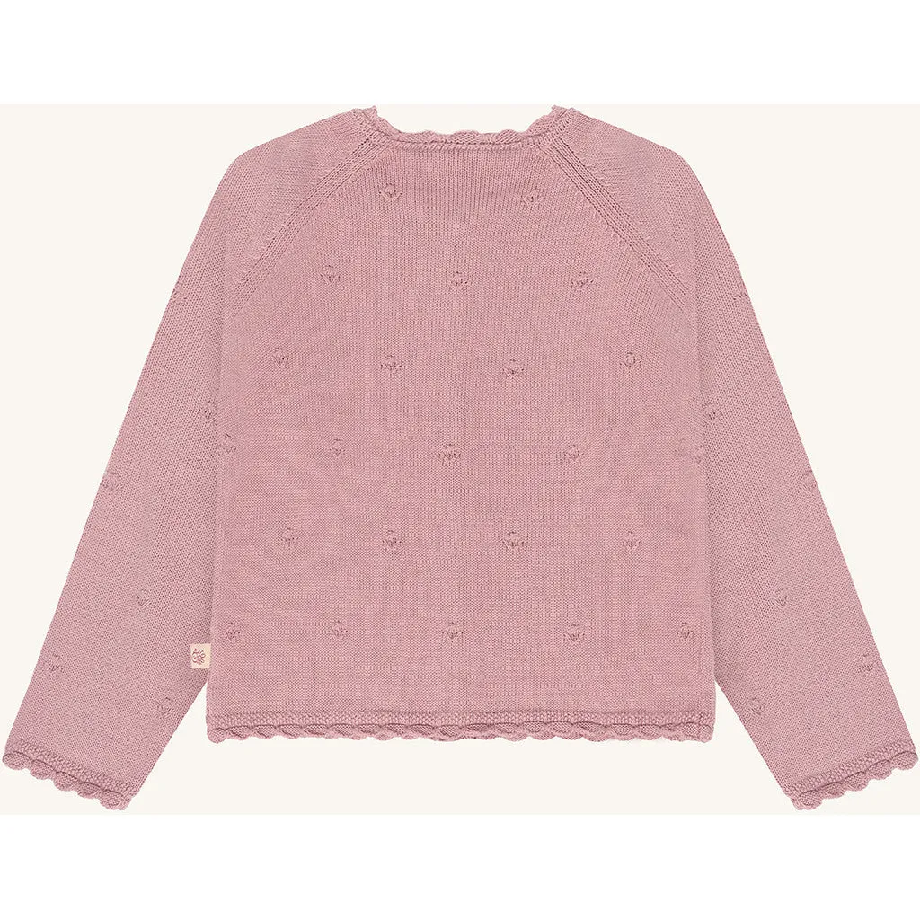 Hust & Claire HCCilja Pointelle cardigan heather øko