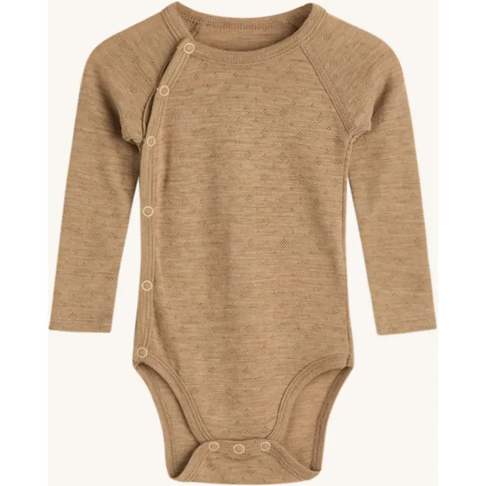 Hust & Claire HCBilli Pointelle body biscuit uld silke
