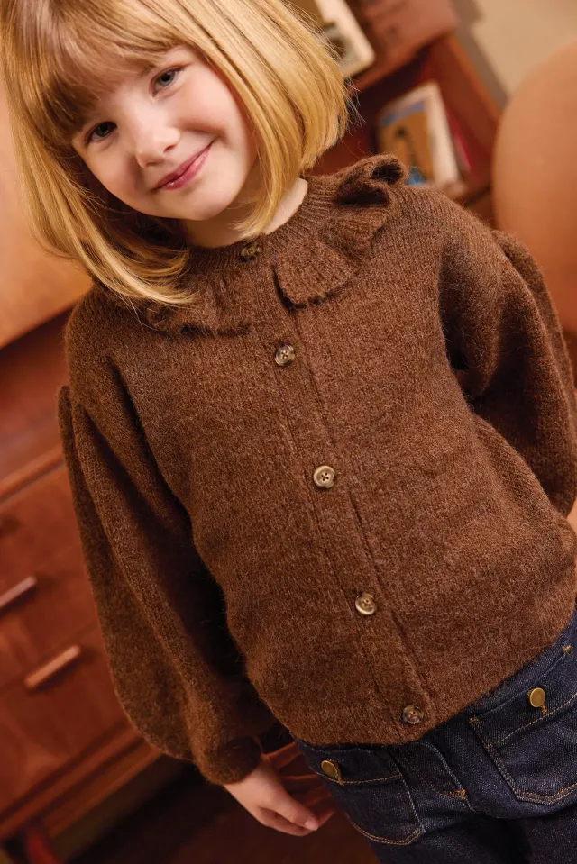 Bonton Paloma Brown cardigan brun flæse