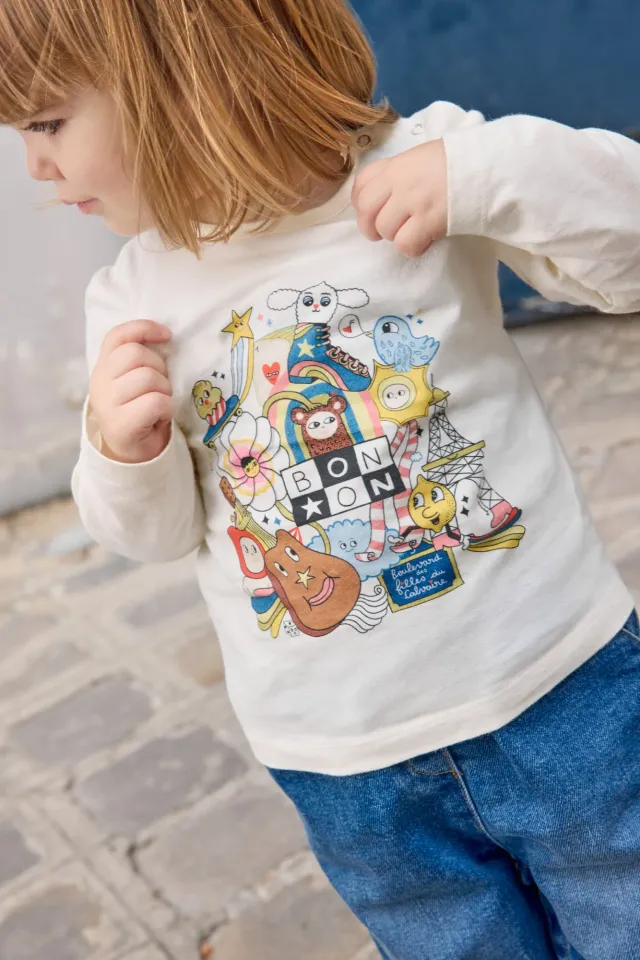 Bonton Taxi Paris langærmet t-shirt str 2A bomuld