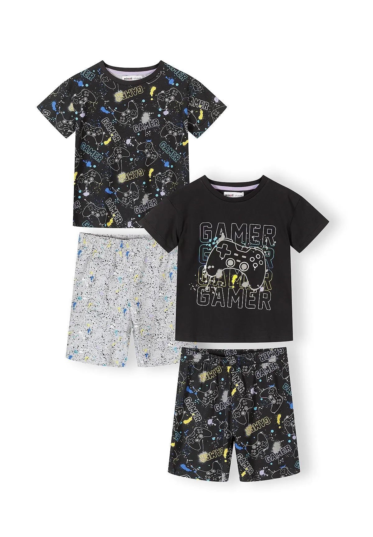 Minoti 43021 pyjamas til drenge 2-pak gaming bomuld
