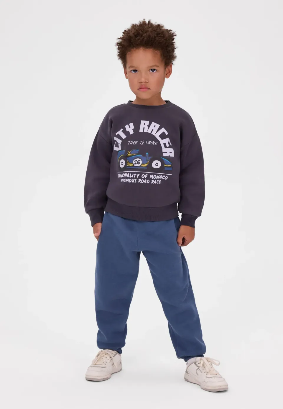 Minoti 45483 sweatshirt bil 2-pak drenge