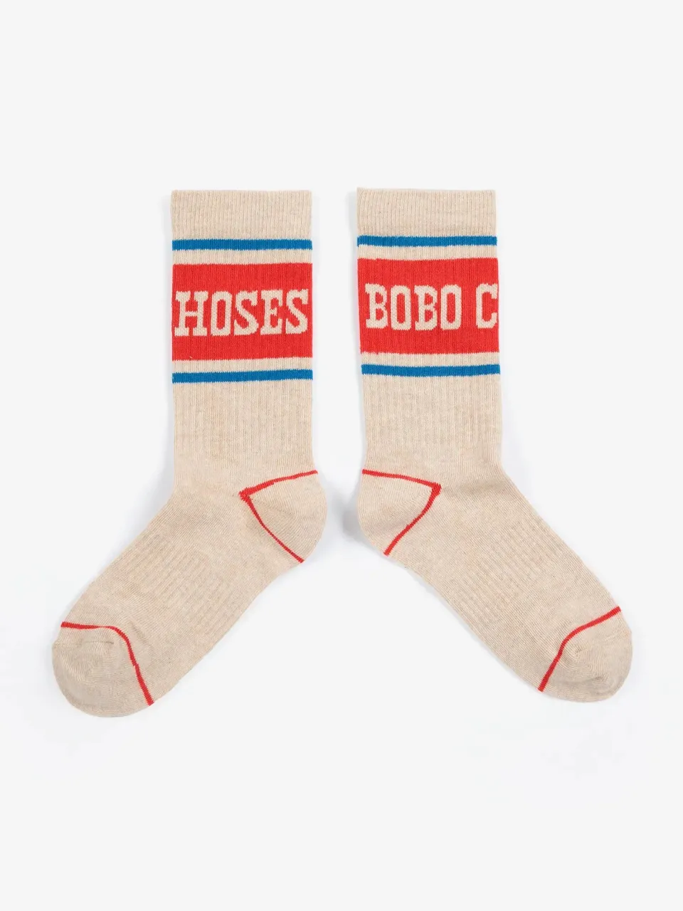 Bobo Choses Pop lange sokker beige økologisk bomuld