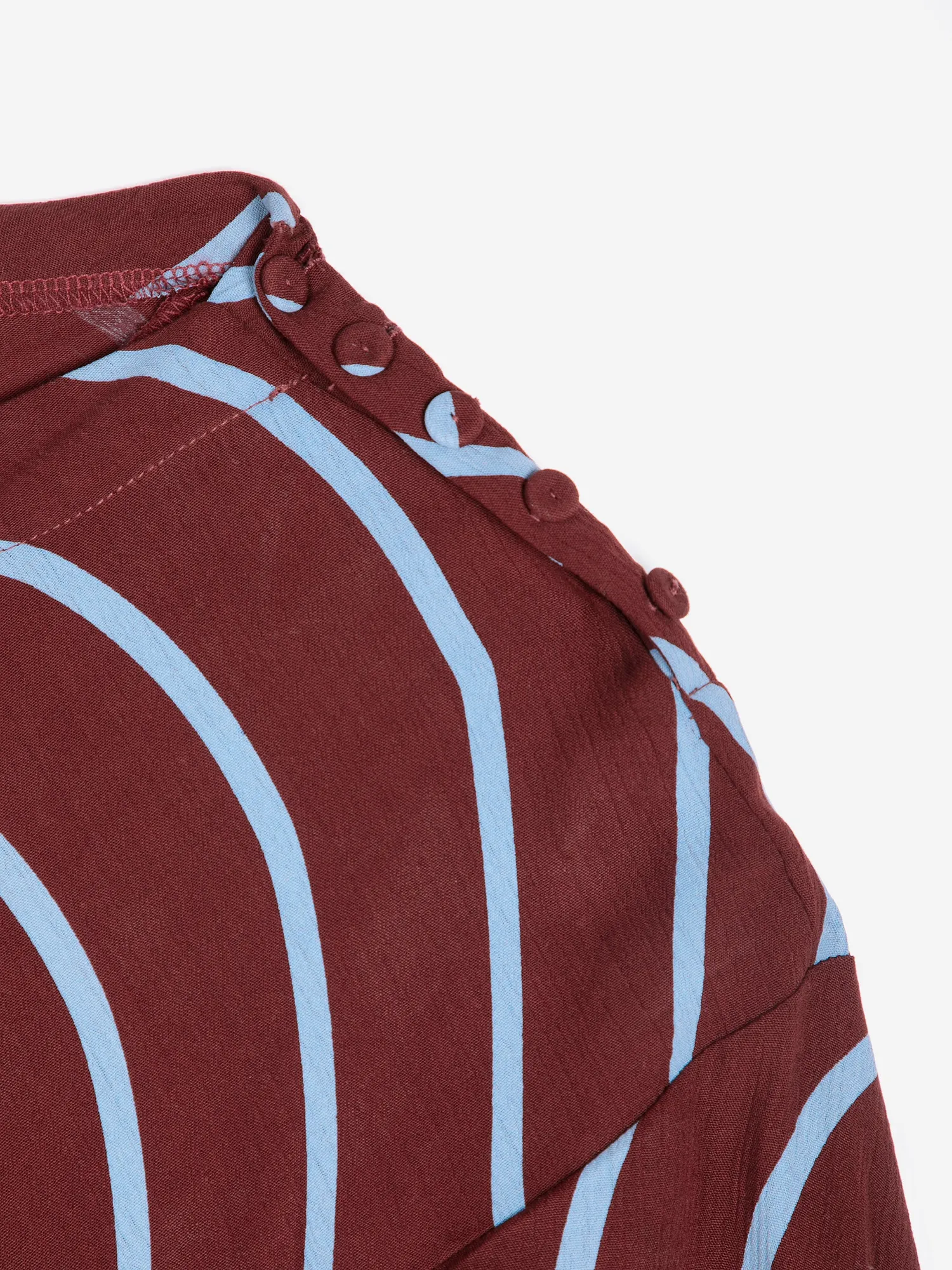 Bobo Choses Psicodelic Stripes fluid kjole bordeaux Ecovero