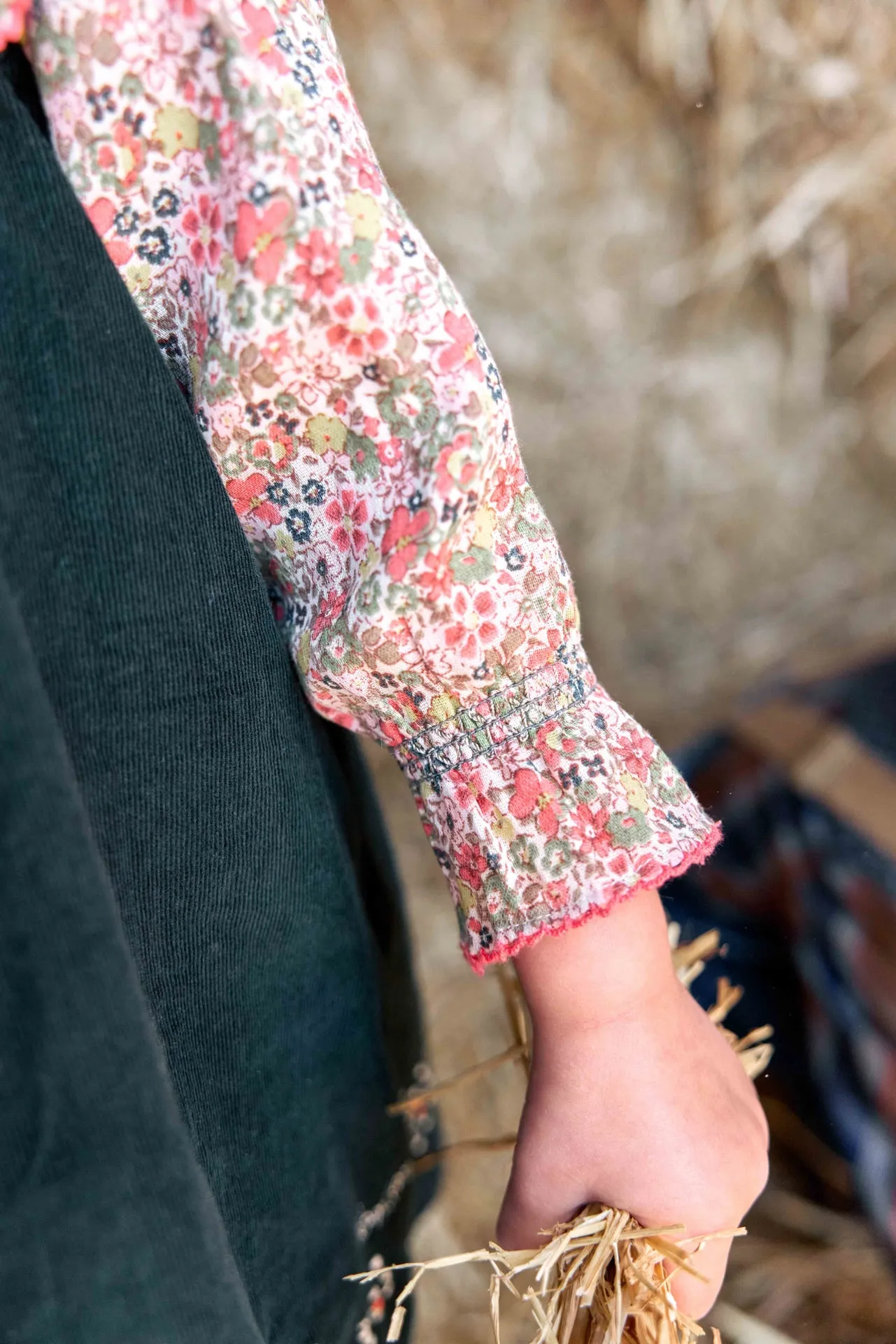 Bonton Minette Meadow bluse blomstret double gaze