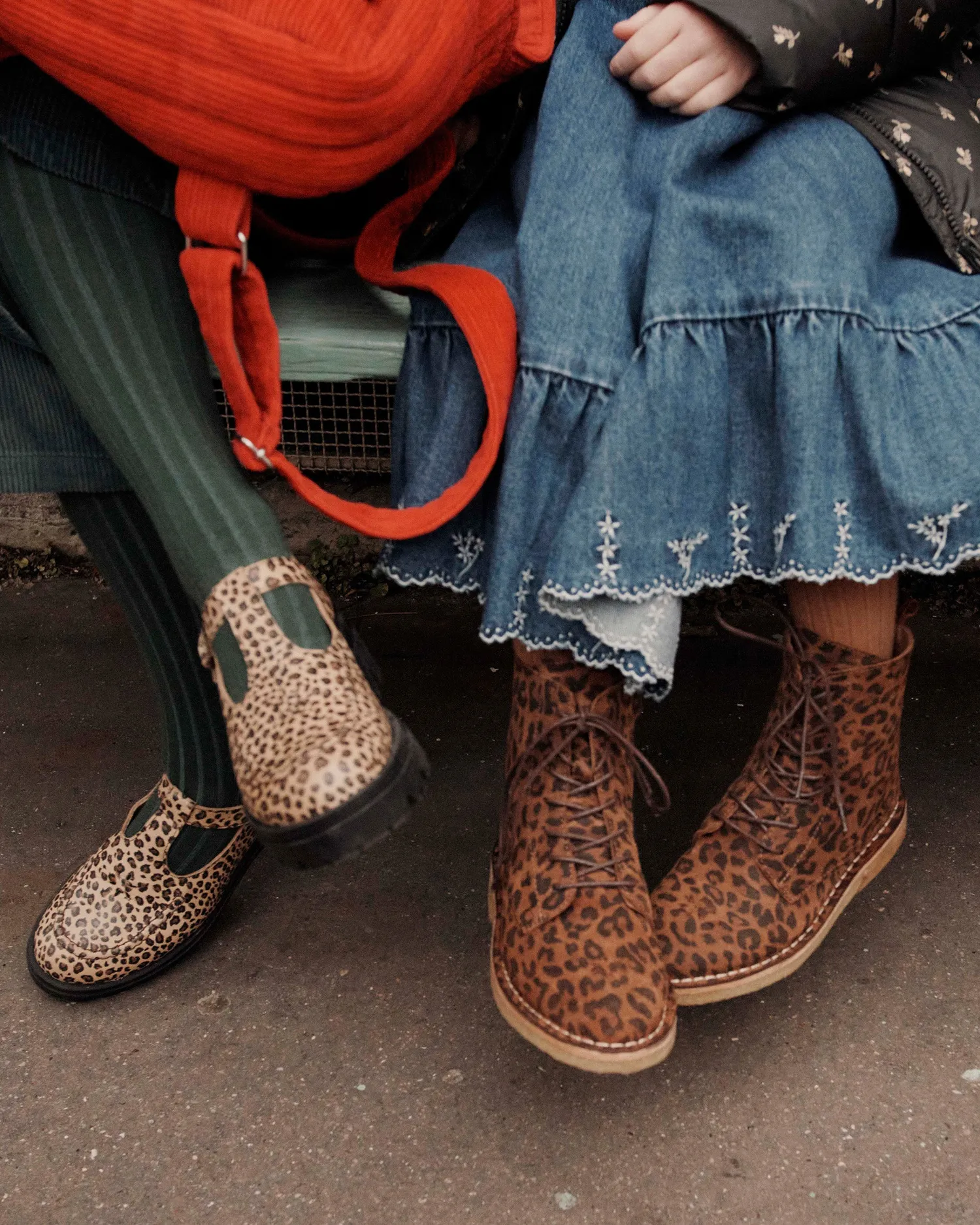 Emile et Ida YEMI7 snørestøvler leopard brun læder
