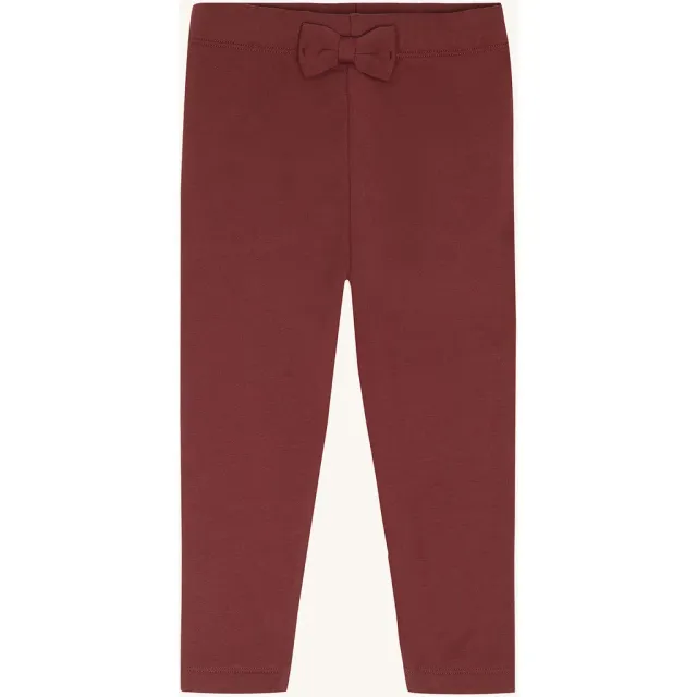 Hust & Claire HCLisa brushed leggings Maroon børstet bomuld