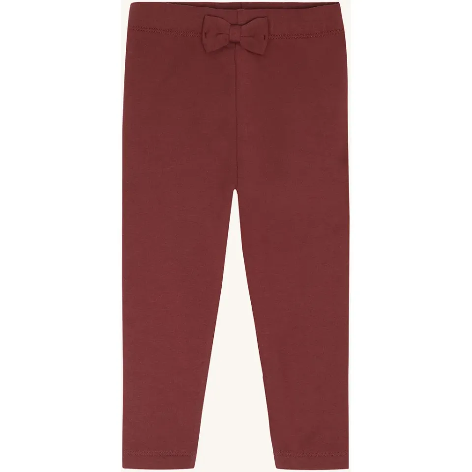 Hust & Claire HCLisa brushed leggings Maroon børstet bomuld