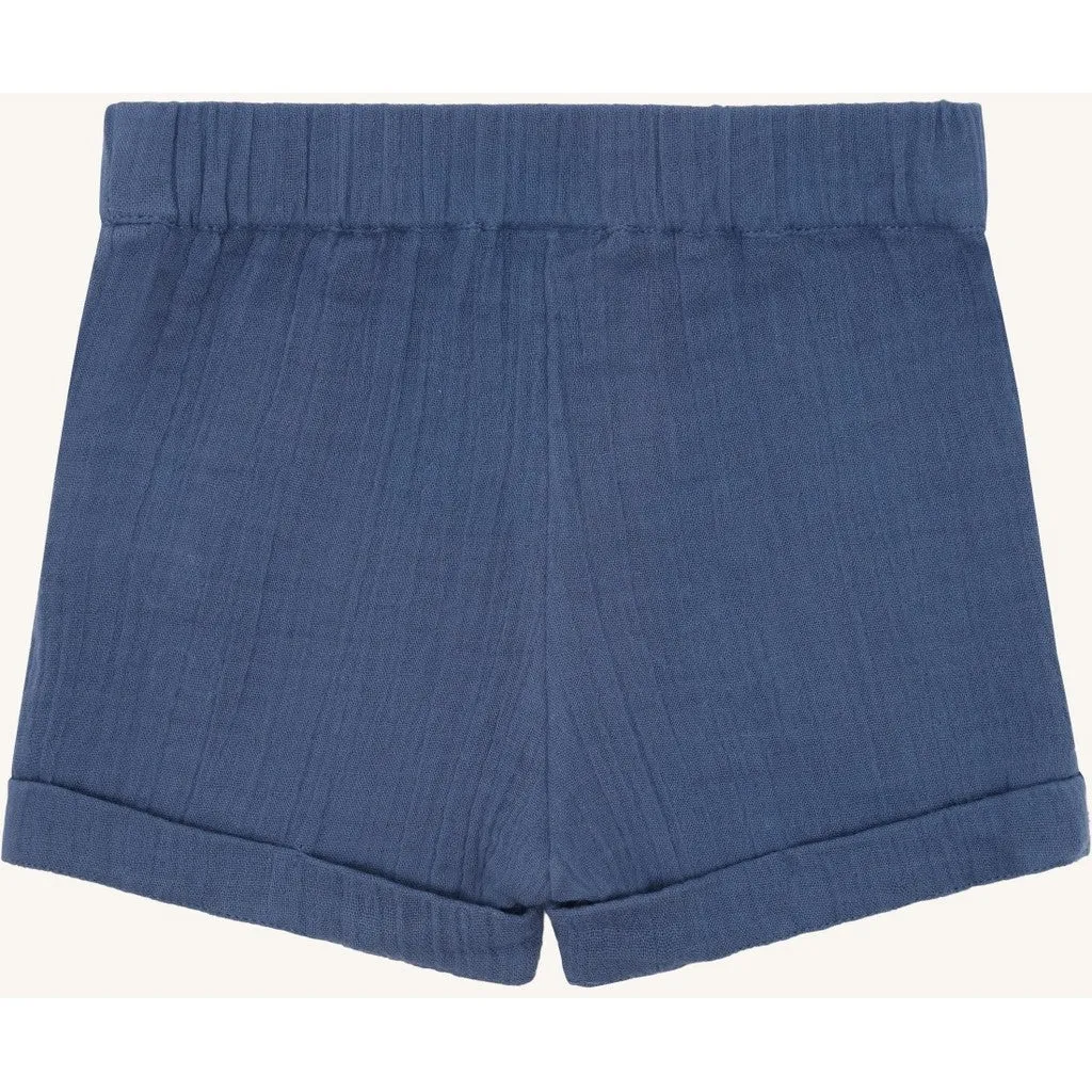 Hust & Claire HCHerluf Muslin shorts Thunder bomuld