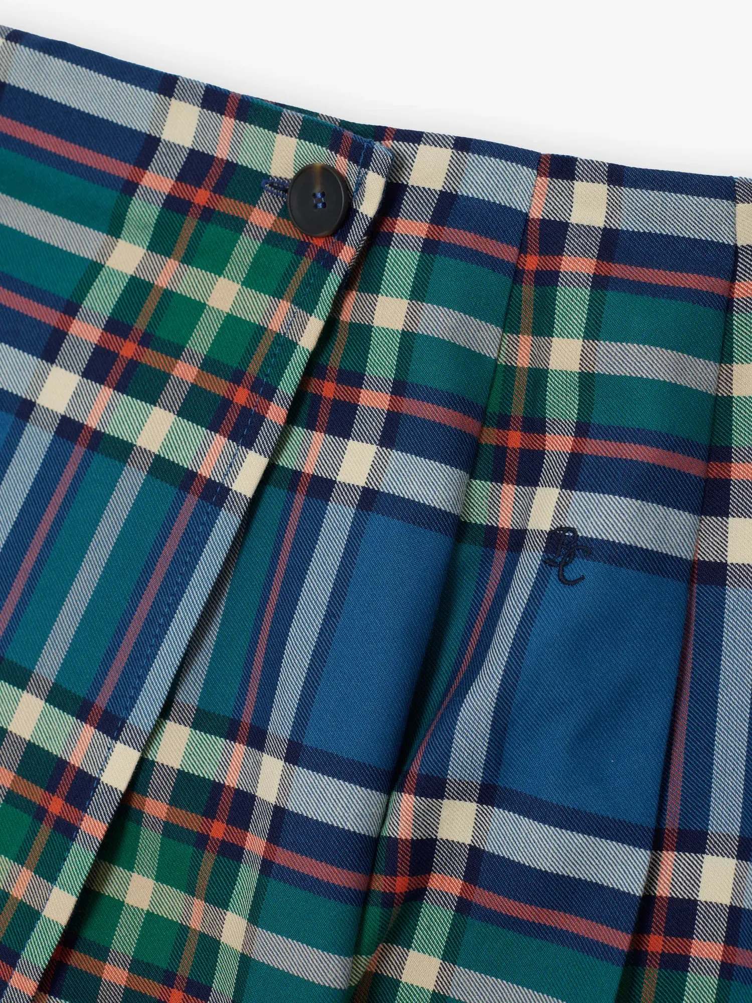 Bobo Choses All About Monsters Tartan nederdel blå