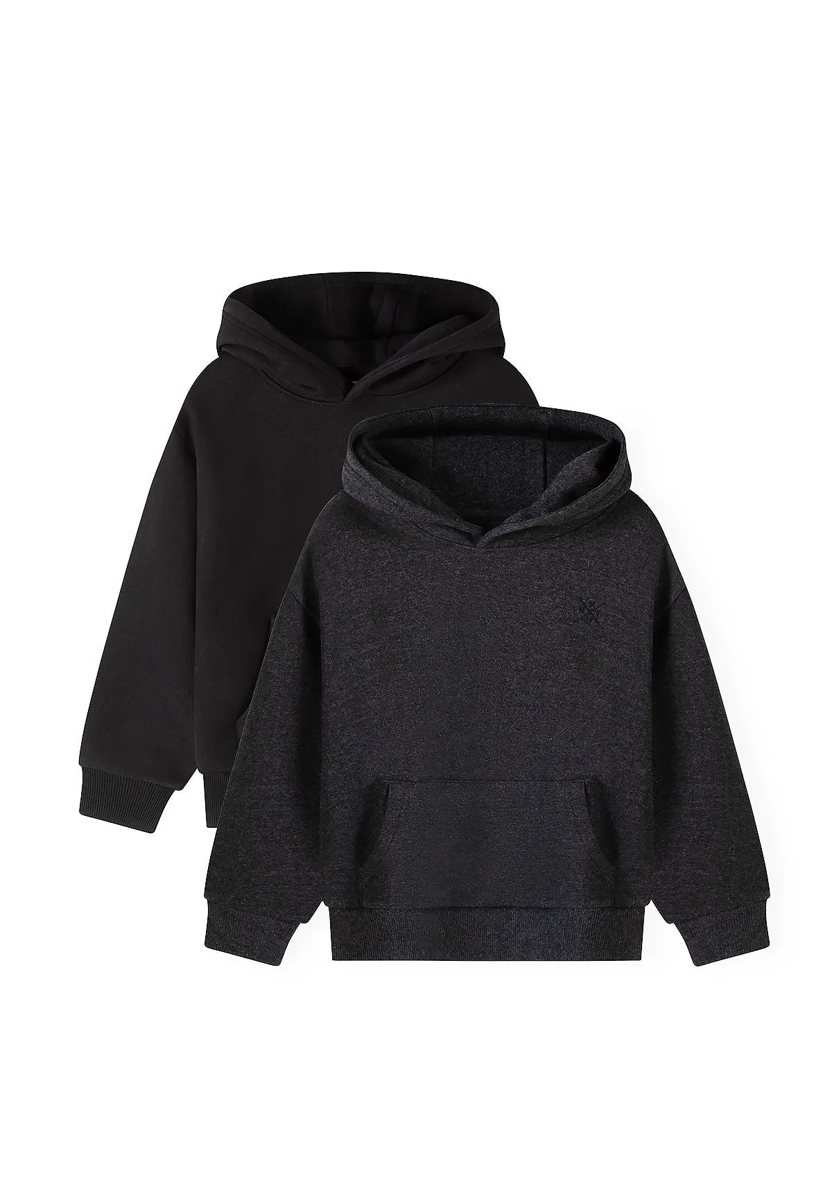 Minoti 45782 hættetrøje sort 2-pak fleece
