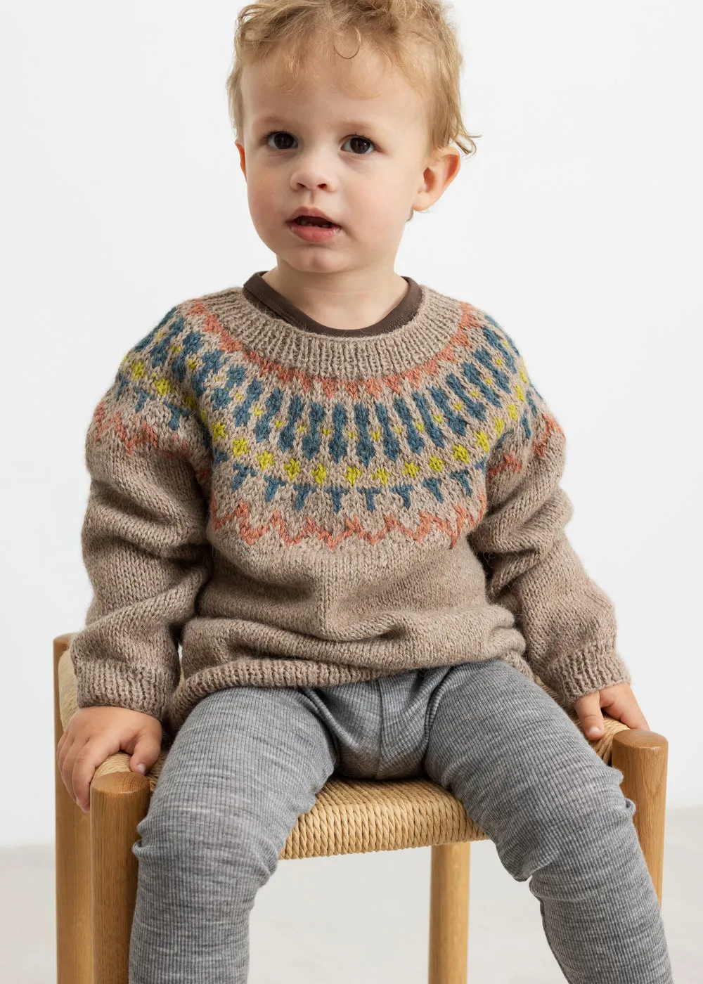 MarMar Tuso strikbluse Multicolour Block alpaka
