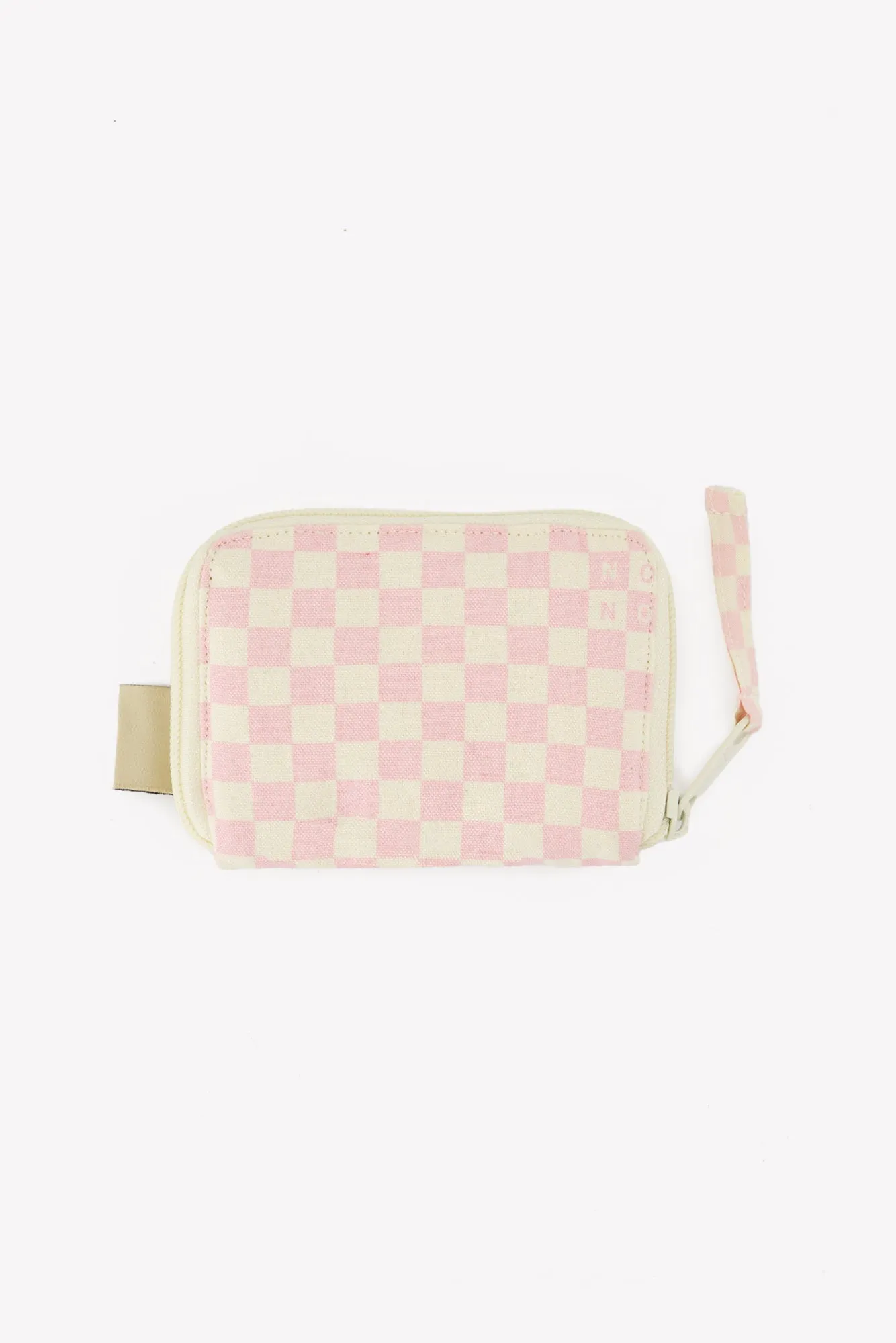 Bonton Damier lyserød pung ternet 9 cm