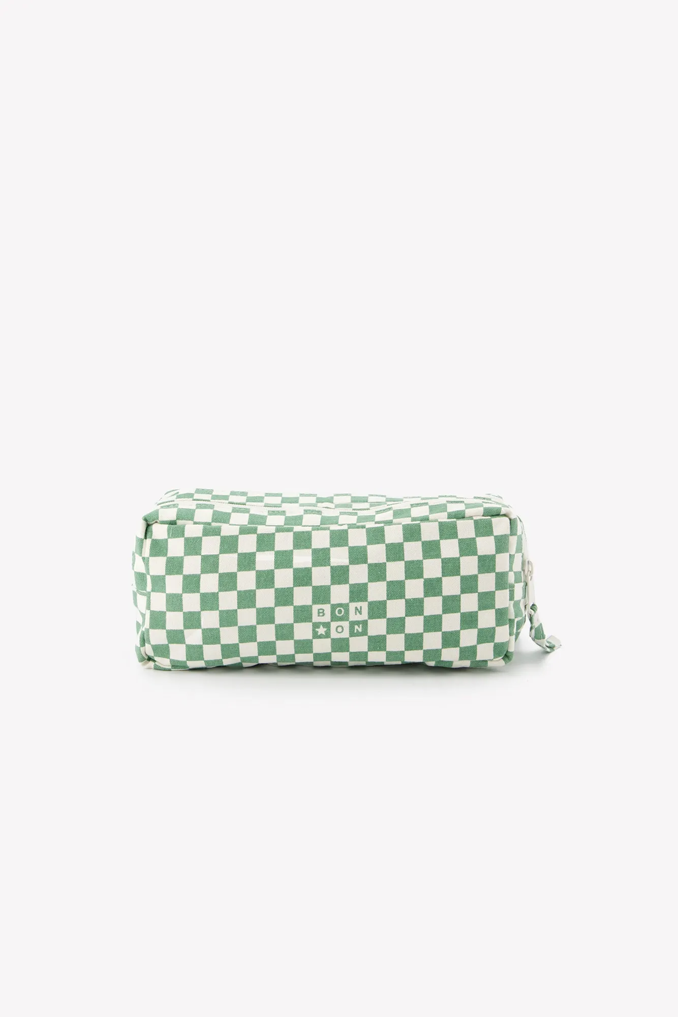 Bonton Damier Vert penalhus grøn tern 22 cm