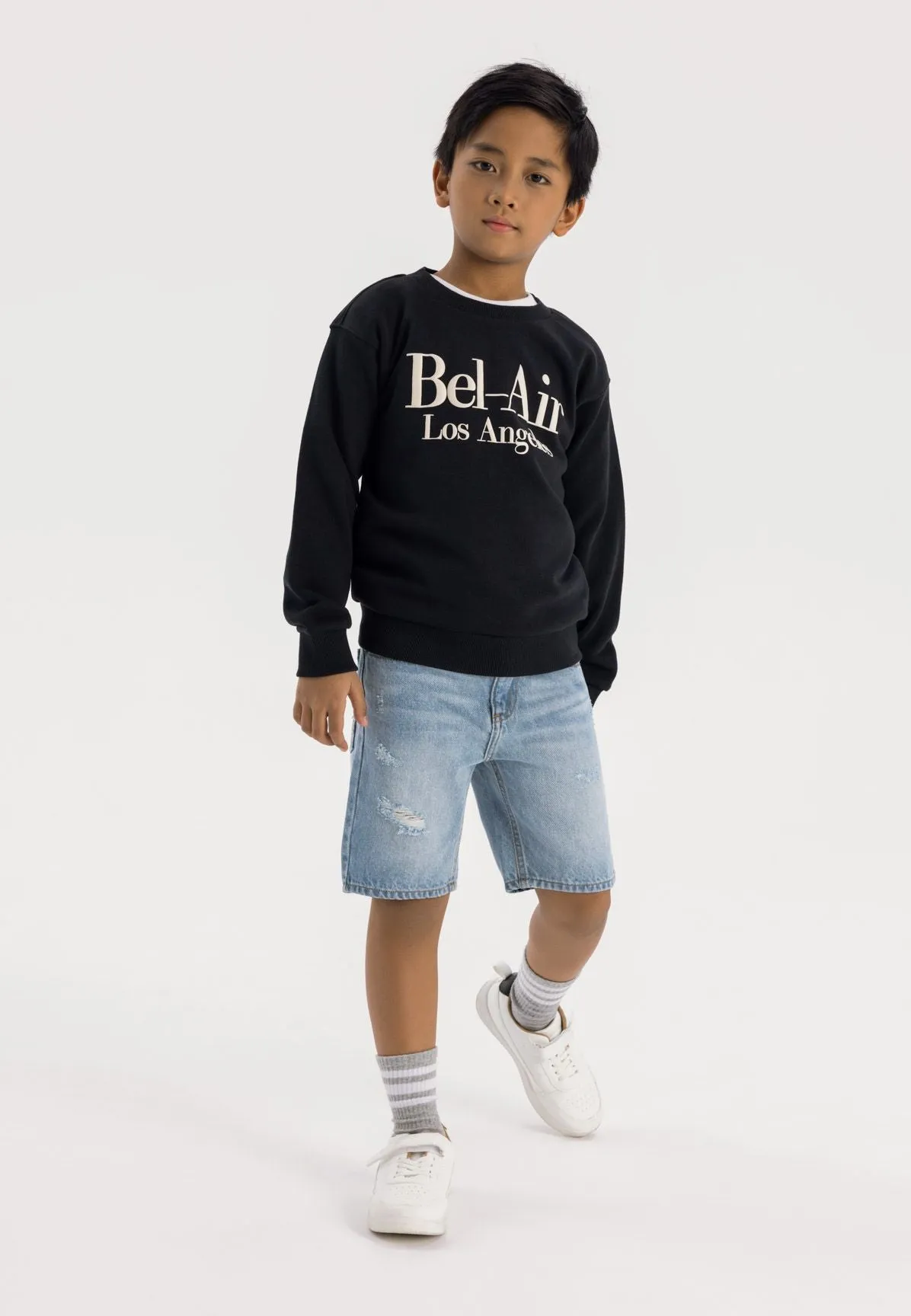 Minoti Bel-Air sweatshirt sort bomuld 86-128