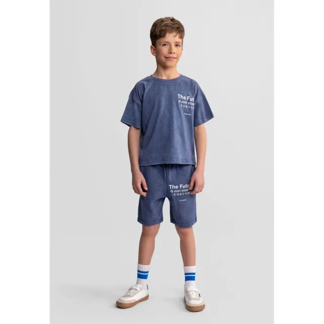 Minoti 44791 drenge sæt blå acid-wash