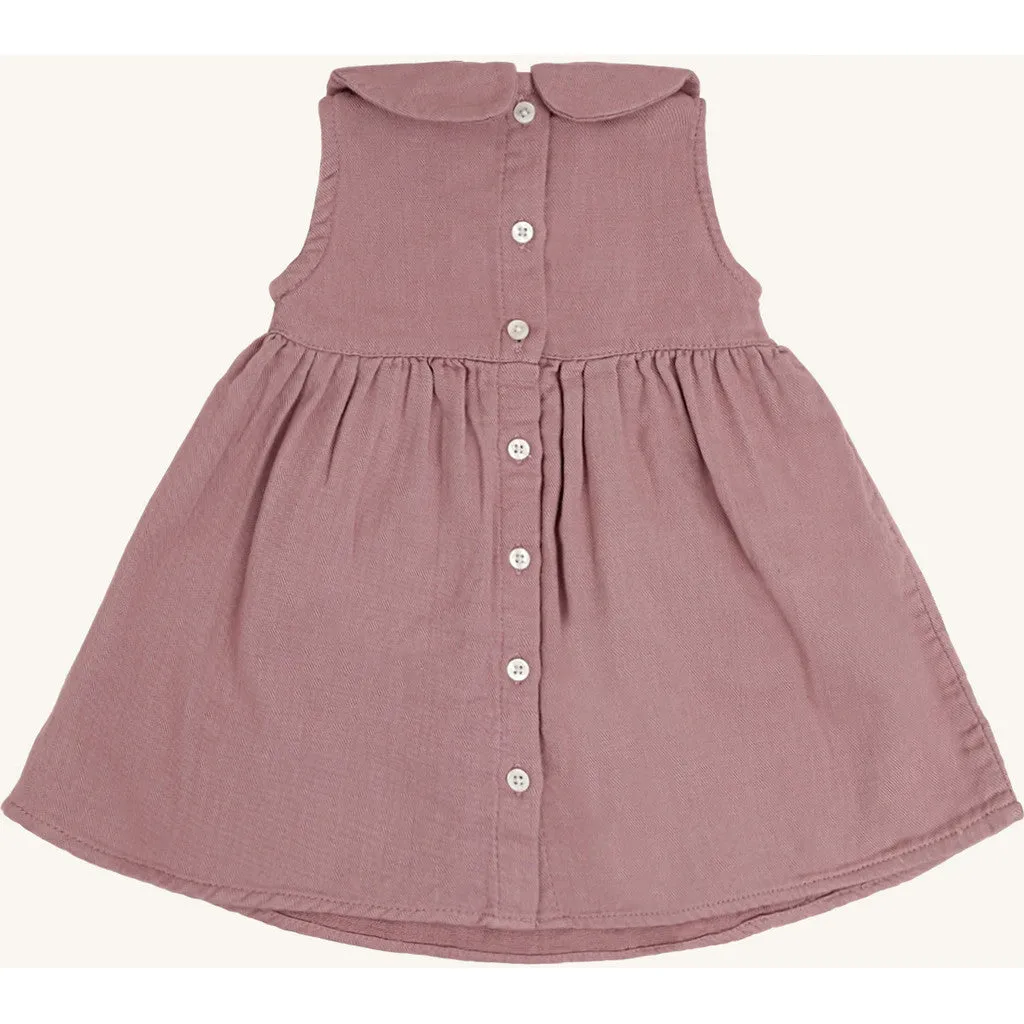 Hust & Claire Kis Twill kjole Heather bomuld