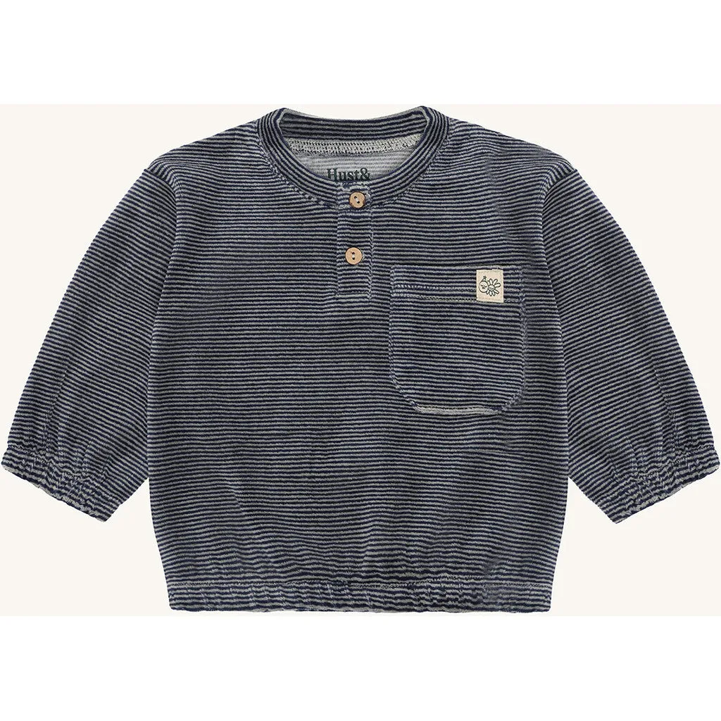 Hust & Claire Sigurt Stripe sweatshirt blues stribet