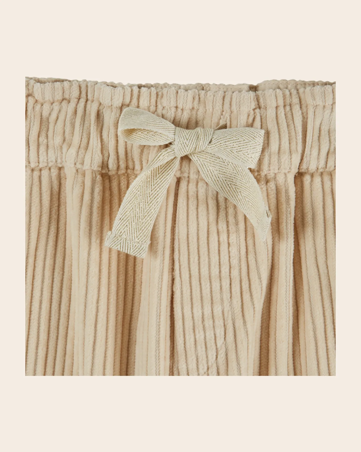 Emile et Ida jogger velourbukser beige fløjl