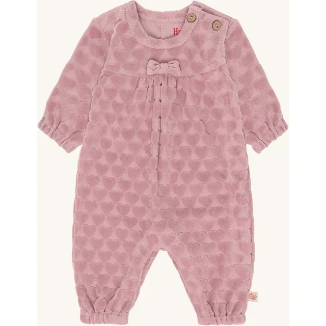 Hust & Claire Miles Heart jumpsuit heather hjerter bomuld