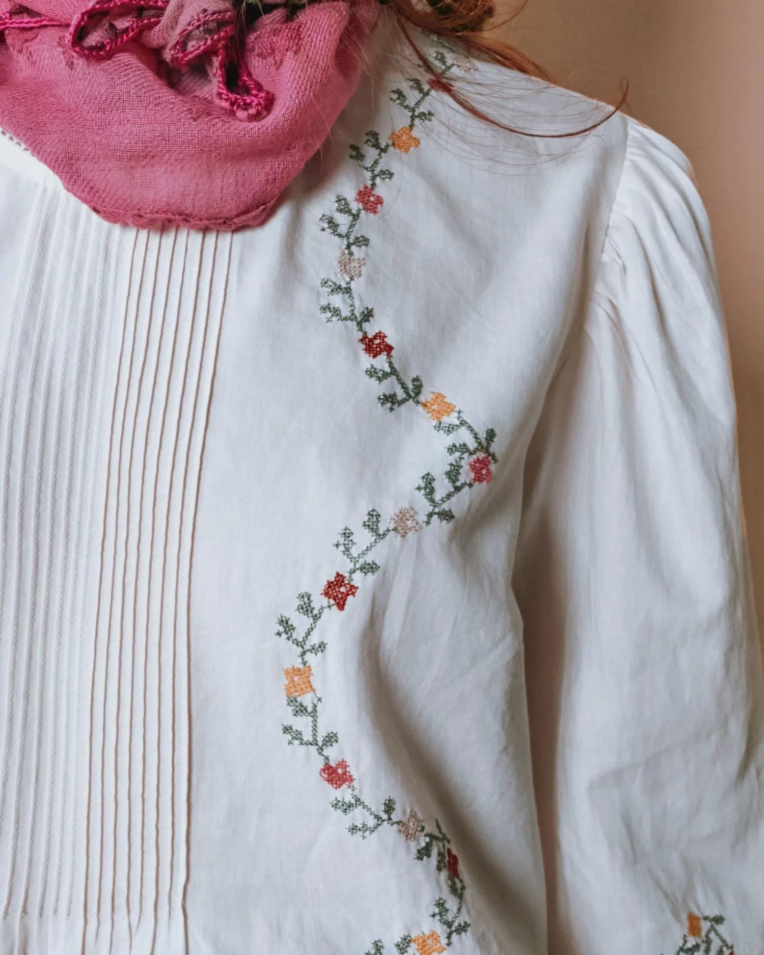 Emile et Ida Estelle blouse ecru broderet