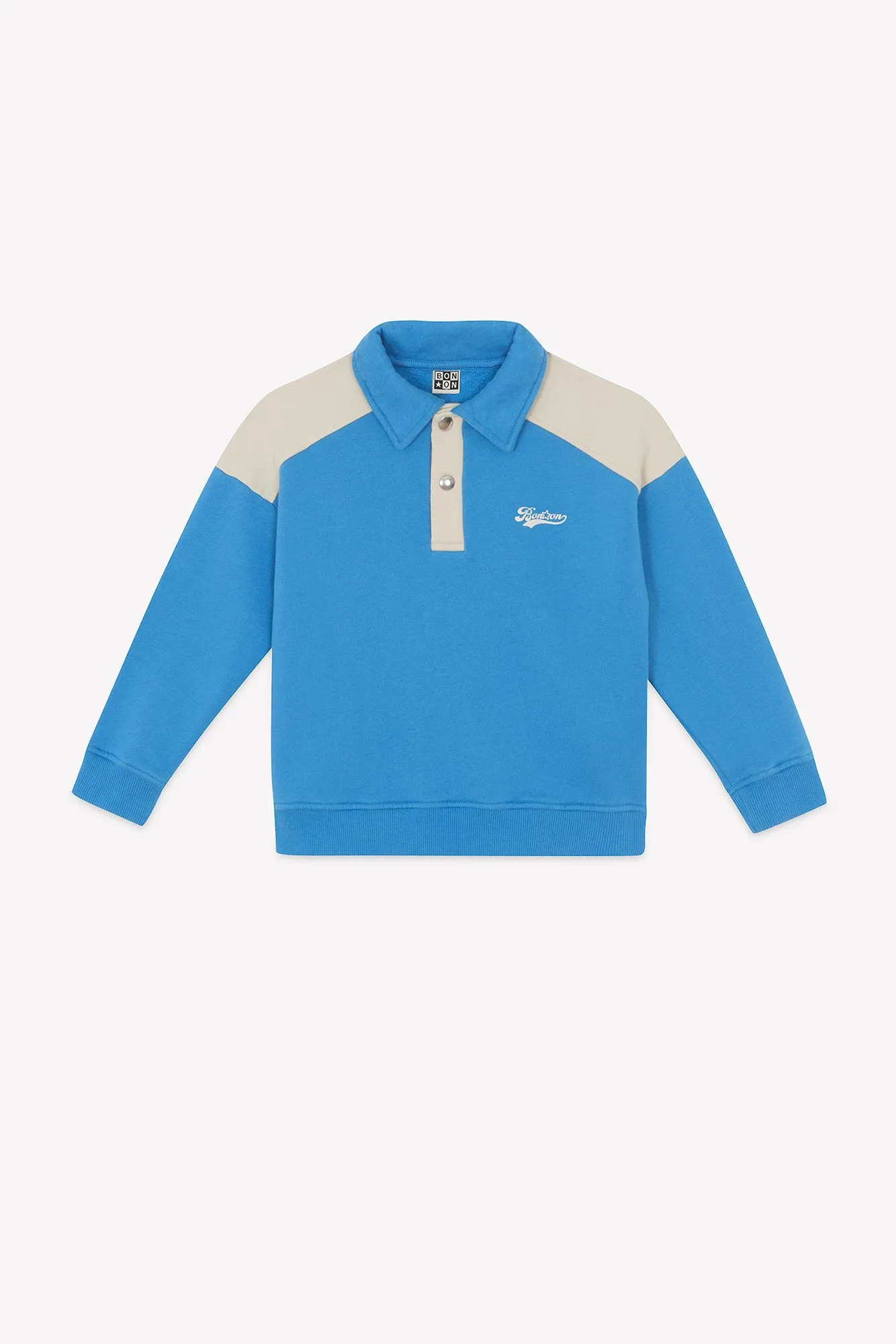 Bonton Moustic Bleu Nordic sweatshirt blå bomuld