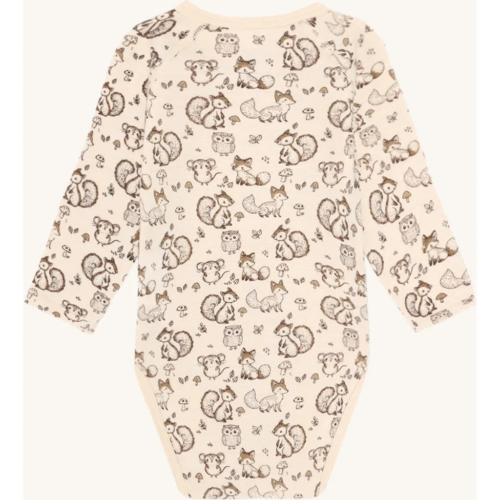 Hust & Claire Bo Wrap bodystocking Off White merino